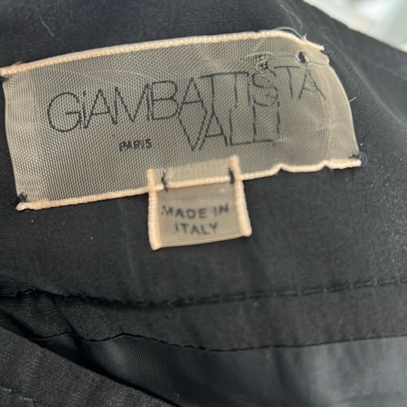 Giambattista Valli US Sz 6 Black 100% Heavy Silk 29” Midi A Line Skirt - Picture 9 of 10